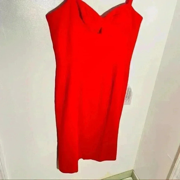 Dress the Population Eve Midi Sheath Dress Red Size XL - Picture 6 of 7